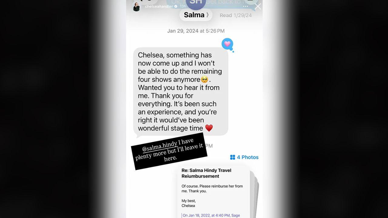 Image of Chelsea Handler's text messages