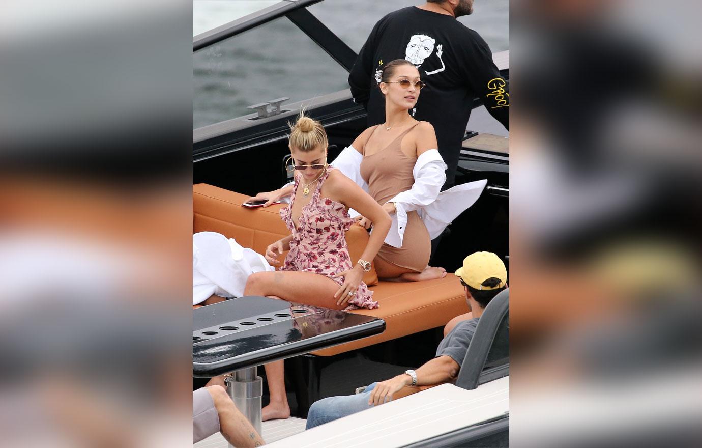 Bella hadid hailey baldwin boat