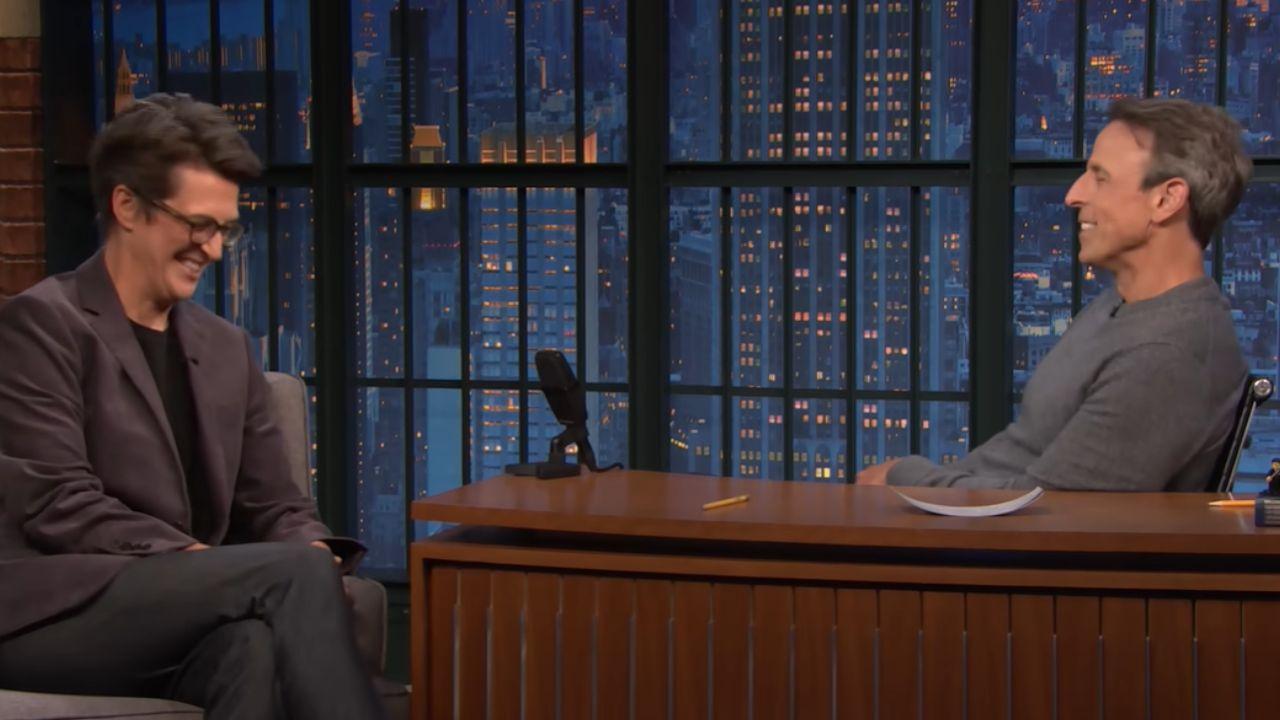 Image of Rachel Maddow discussed on the November elections during her appearance on Seth Meyers’ 'Late Night.'