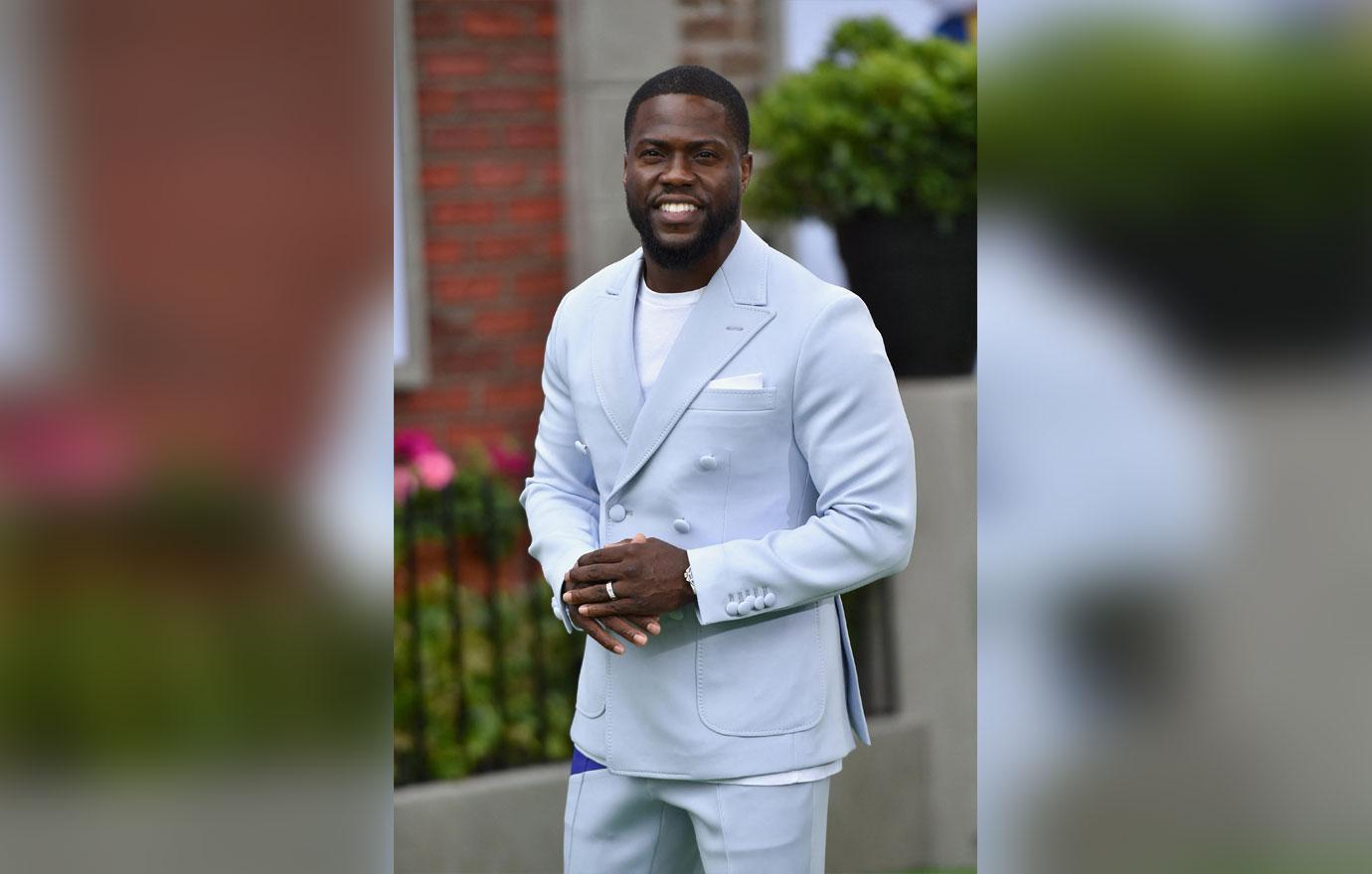 Kevin Hart Wearing White Suit