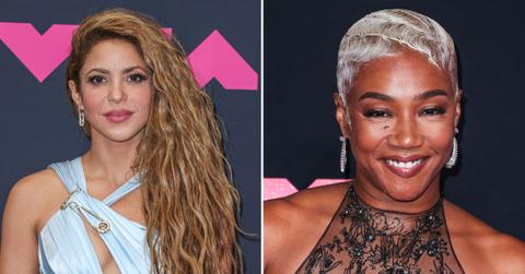 shakira ignores tiffany haddish shouts attention backstage vmas watch