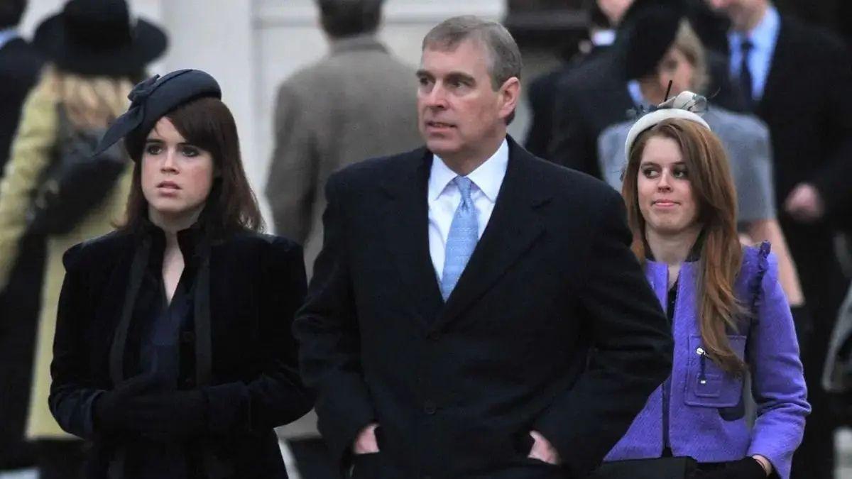 Photo of Princesses Beatrice, ex-Prince Andrew and Princess Eugenie