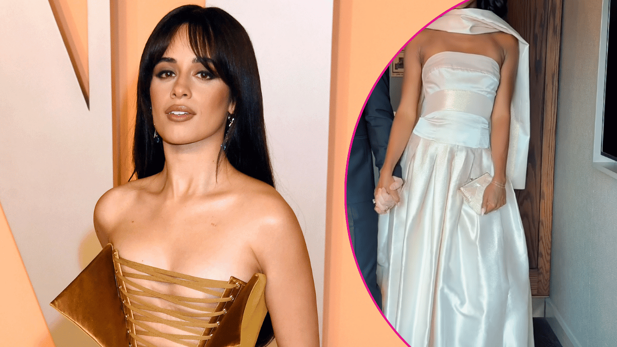 Image of Camila Cabello received heavy backslash for the dress she wore to Taylor Swift's wedding.