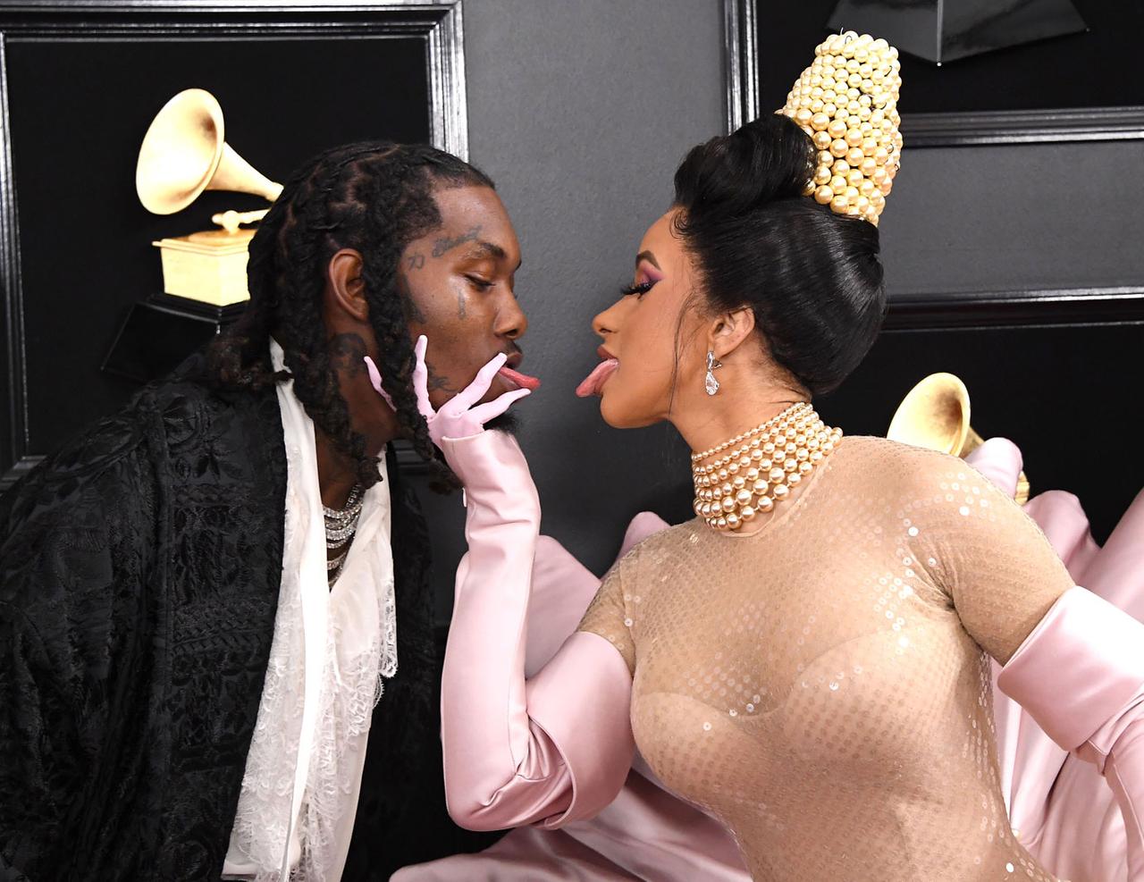 Cardi B & Offset Confirm Their Reunion With A Lick At The Grammys