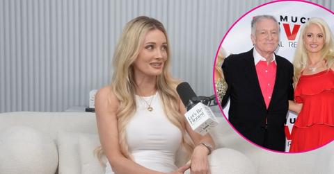 image and inset of Hugh Hefner, holly Madison