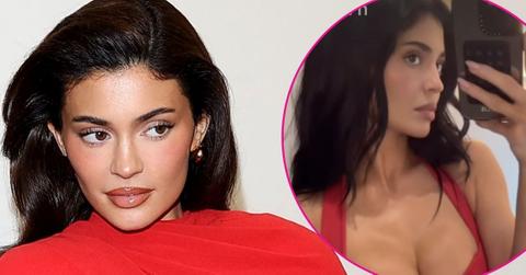 kylie jenner red dress khy launch