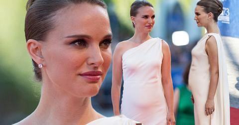 natalie portman baby bump red carpet venice film festival