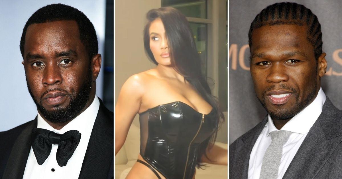 Photo of Sean 'Diddy' Combs, Daphne Joy and 50 Cent