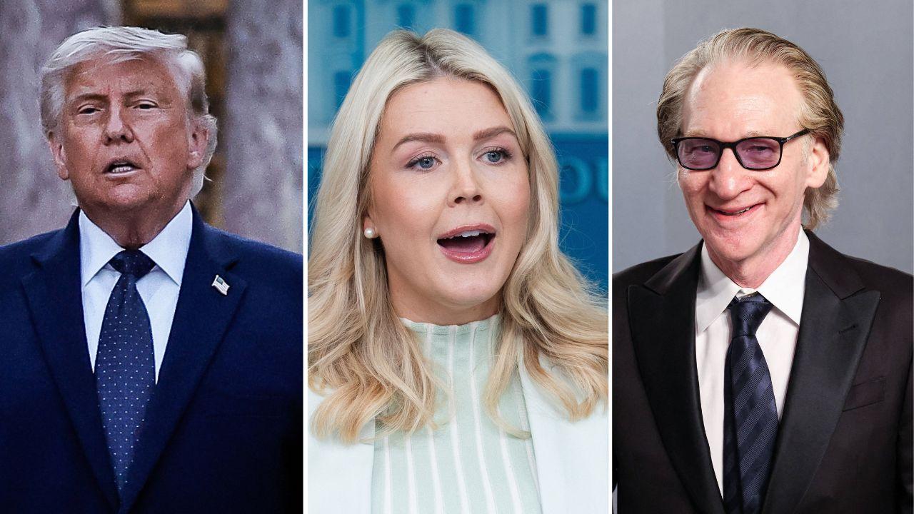 Photo of Donald Trump, Karoline Leavitt, Bill Maher