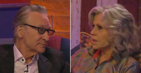 Split photo of Bill Maher and Jane Fonda