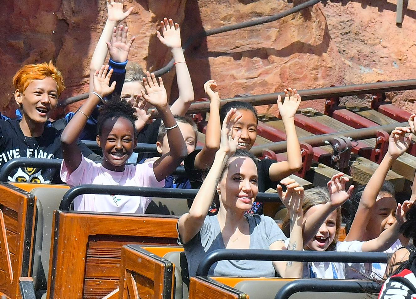 Angelina Jolie Braless Disneyland Photos 03