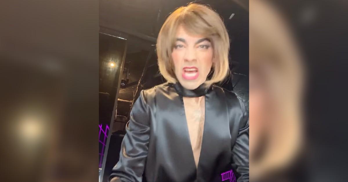 joe jonas fans confused dresses up woman clip drag queen