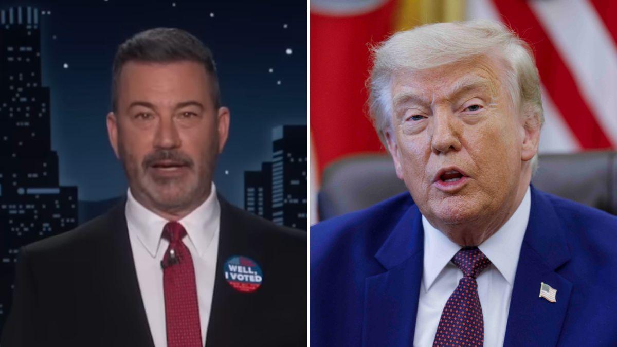 Photo of Jimmy Kimmel and Donald Trump.