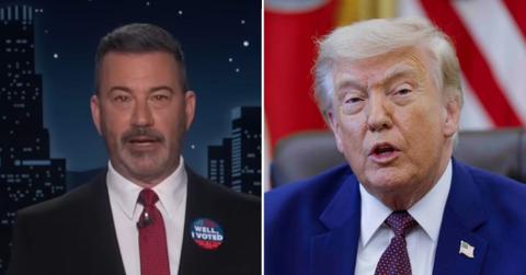 Photo of Jimmy Kimmel and Donald Trump.