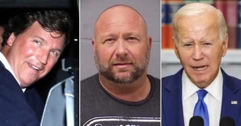 tucker carlson stunned after alex jones claims joe biden attacks dogs