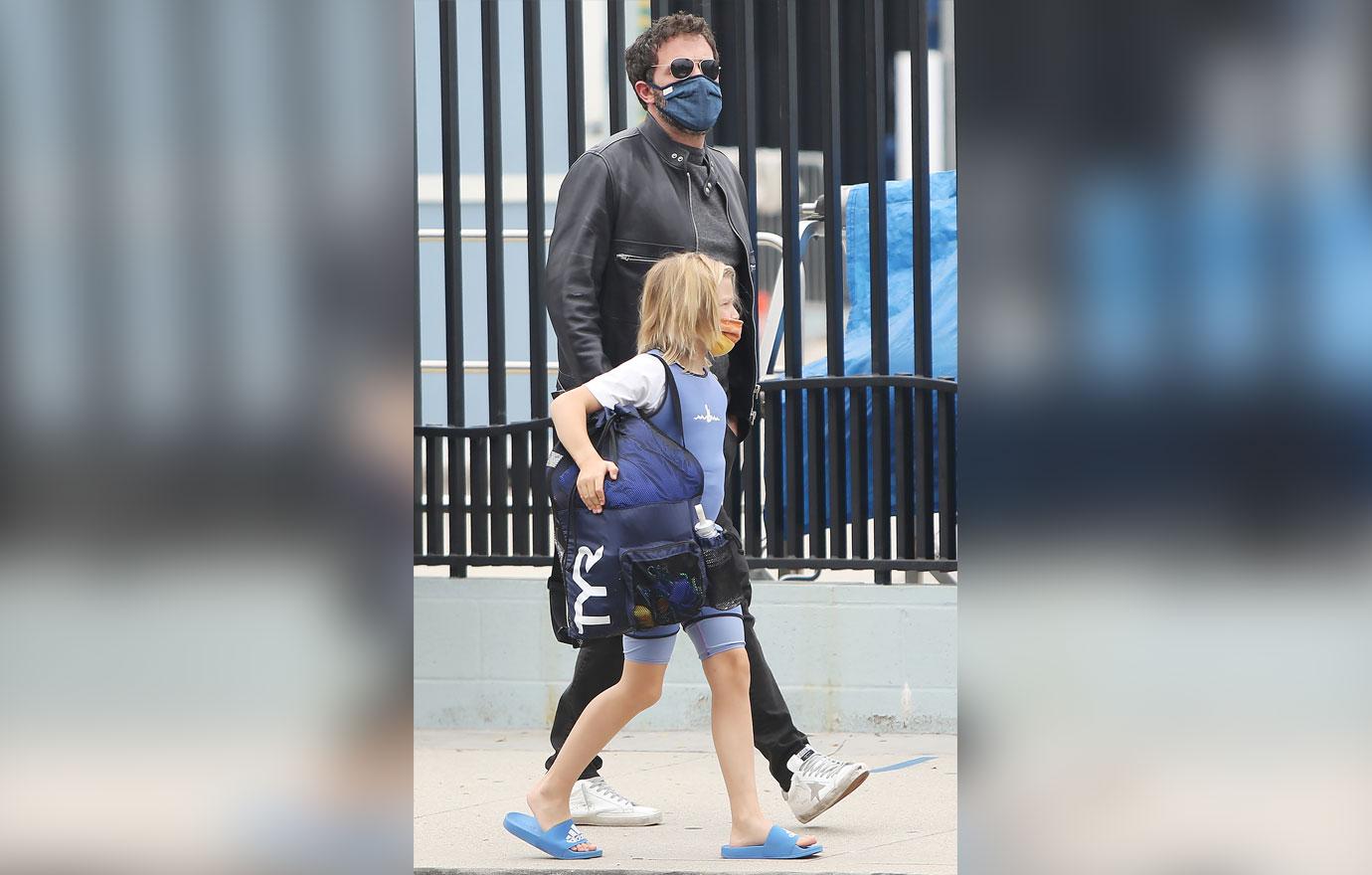 ben affleck picks up son samuel at swim class