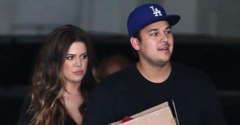 Rob Kardashian and Khloe Kardashian picking up Rob’s new sock collection in downtown Los Angeles