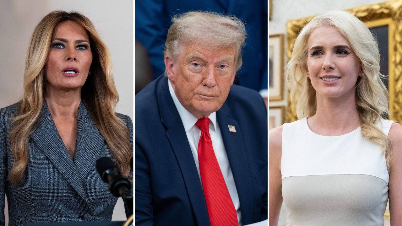 split image of Melania Trump; Donald Trump; Natalie Harp