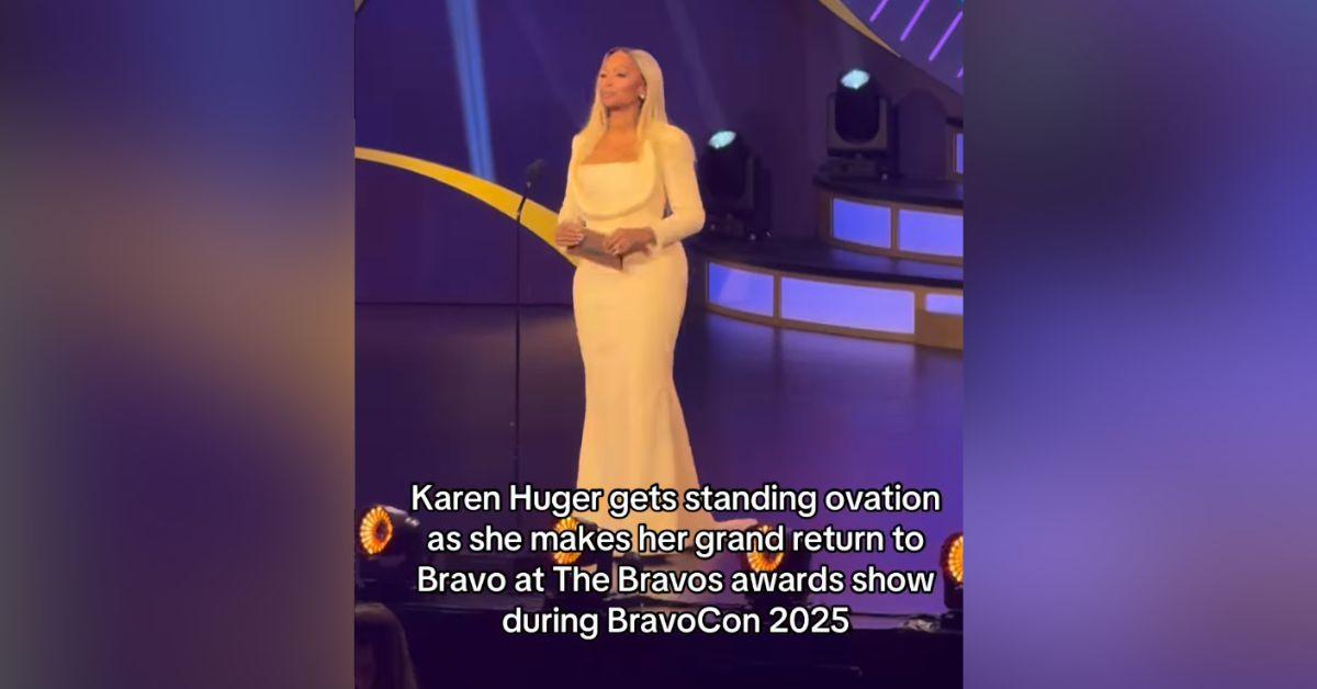 image of Karen Huger returned to social media after her release from jail.