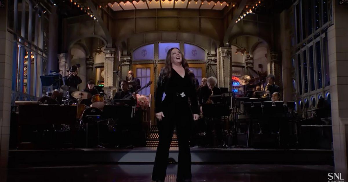 image of The 'Gilmore Girls' star rocked a black jumpsuit for her appearance.