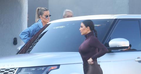 Kim And Khloe Kardashian Filming 'KUWTK'
