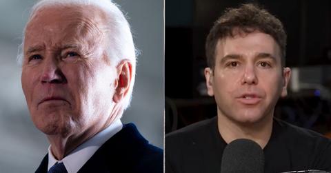 Composite photo of Joe Biden and Jon Lovett
