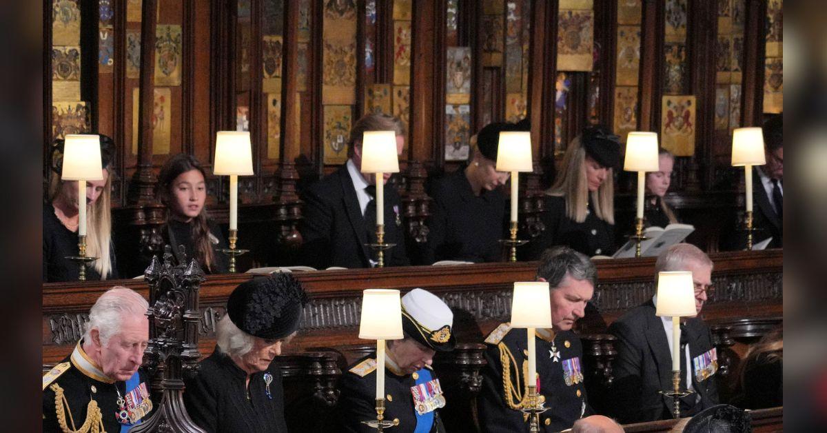 image of King Charles went to the funeral. 