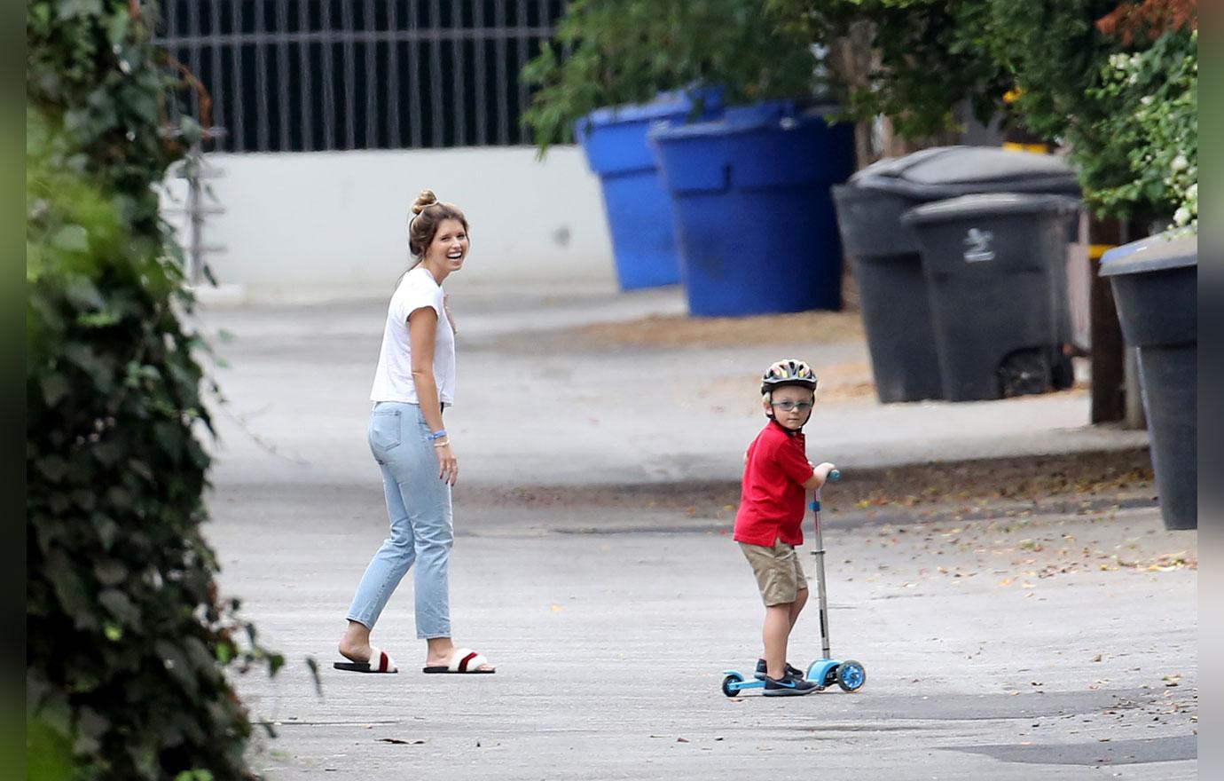 EXCLUSIVE: Katherine Schwarzenegger takes over mommy role with Chris Pratts son.