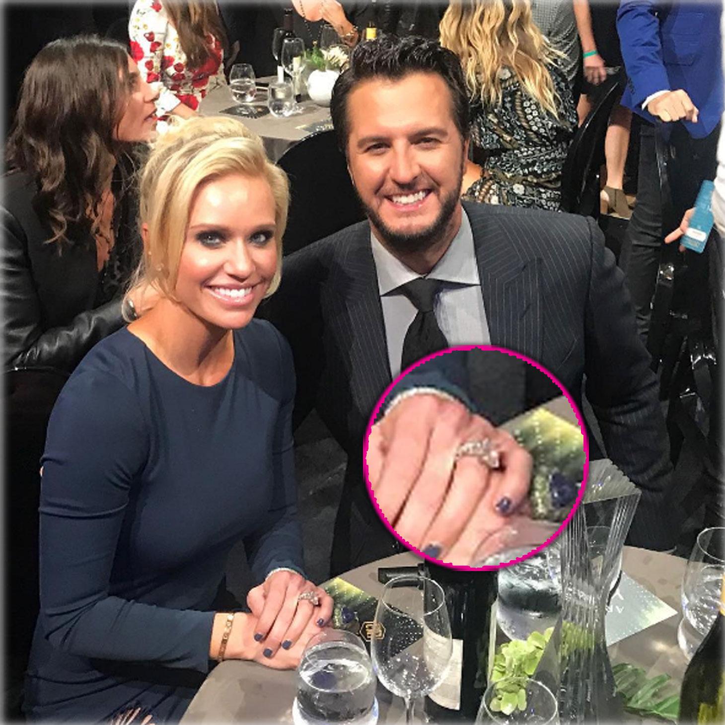 Luke Bryan Wife Diamond Engagement Ring 02