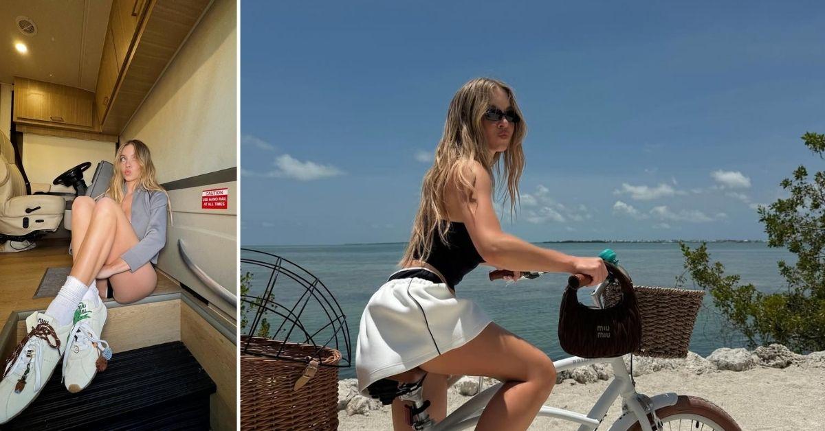 Sydney Sweeney Flaunts Her Butt Cheek During Bicycle Ride: Photos