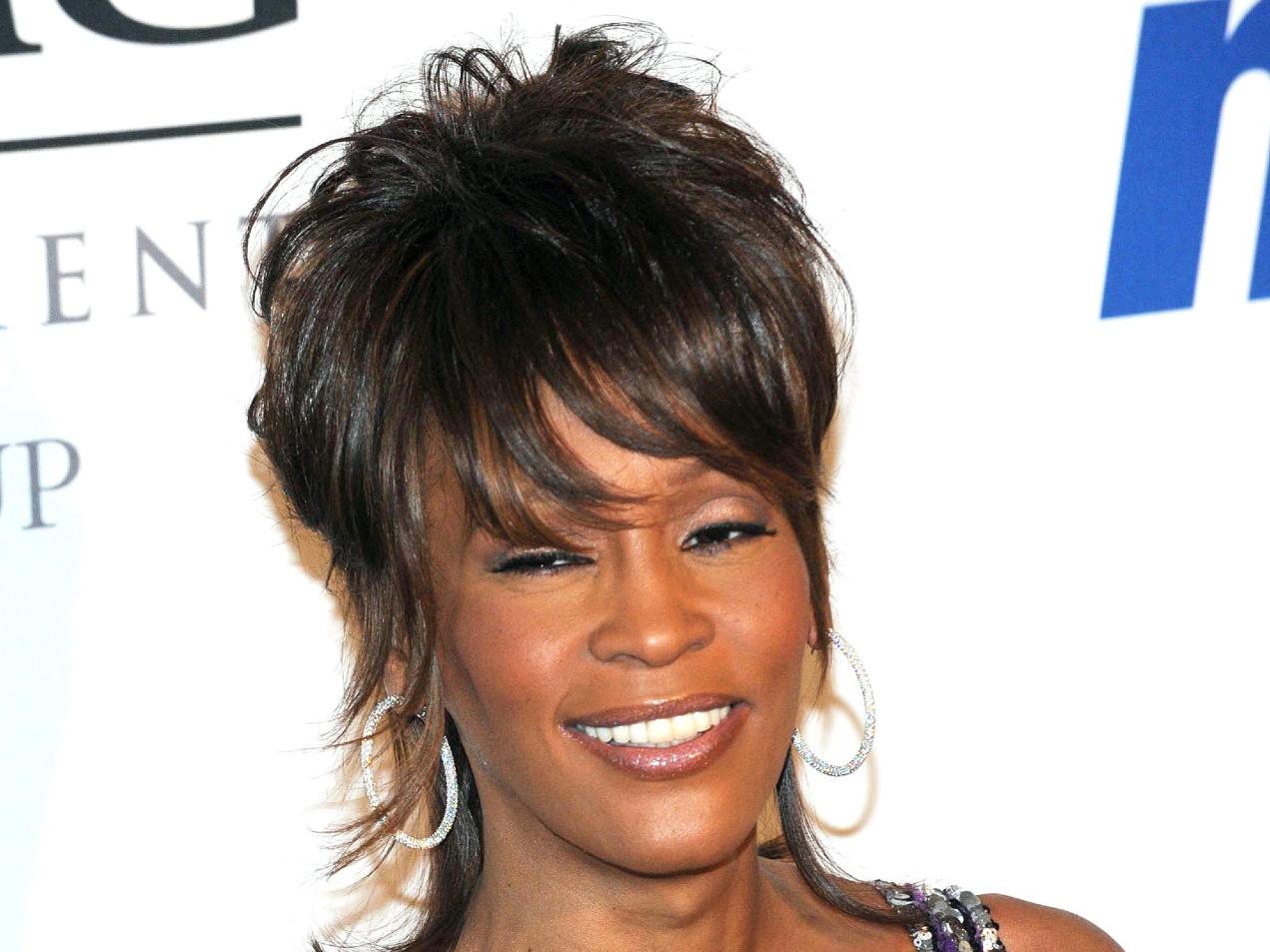 Whitney Houston attends the Clive Davis pre-Grammy party in Beverly Hills