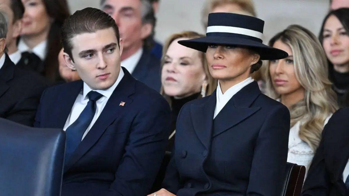 Photo of Barron Trump and Melania Trump