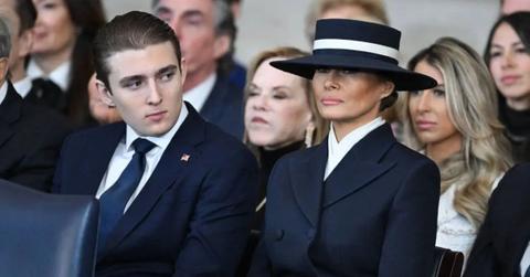 Photo of Barron Trump and Melania Trump