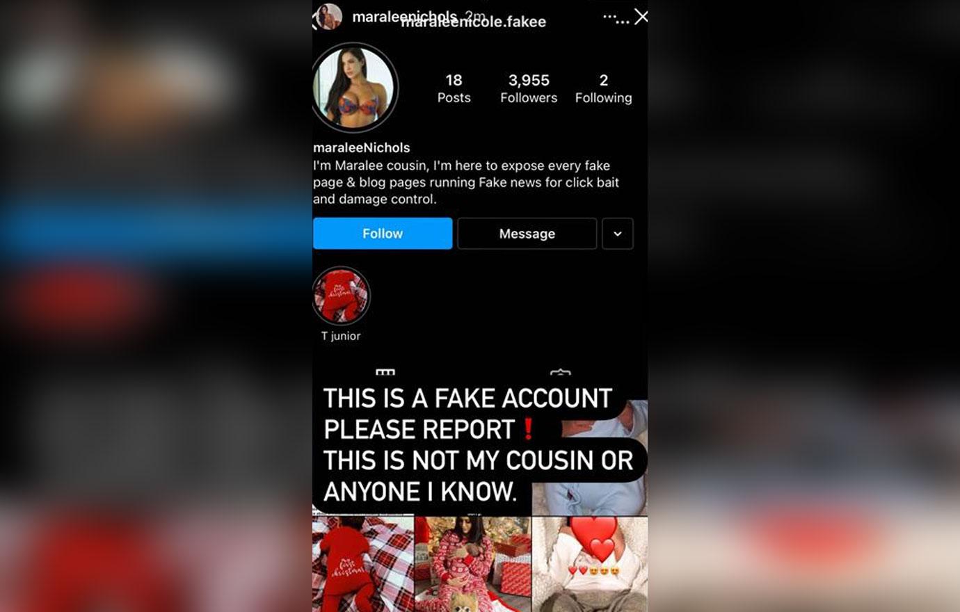 maralee nichols hits back fake accounts tristan thompson drama