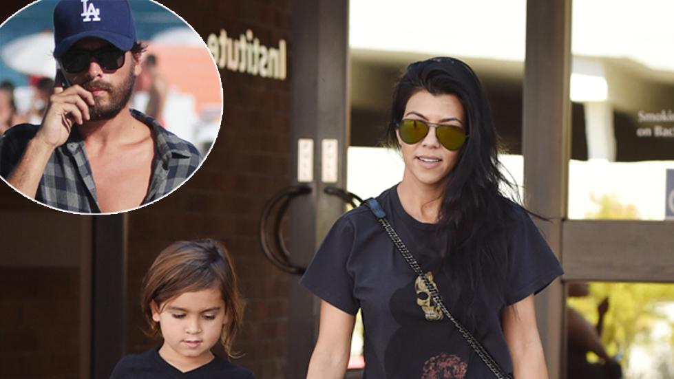 Kourtney Kardashian along with Mason leave a dentist&#8217;s office