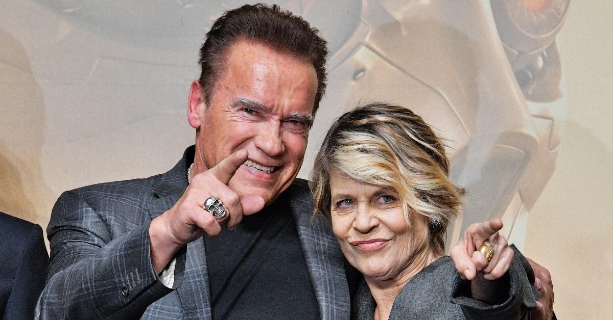 image of Linda Hamilton is known for her role in 'The Terminator.' 