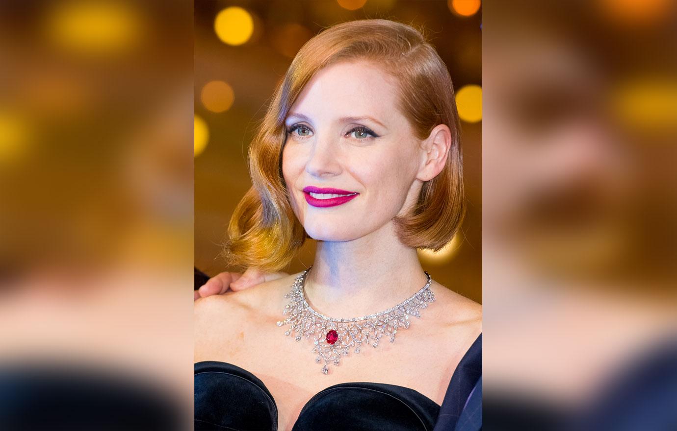 Jessica chastain piaget holiday decorations paris store 4