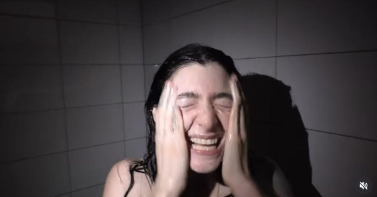 image of Lorde sparked buzz after posting a moody, personal video of herself in the shower.