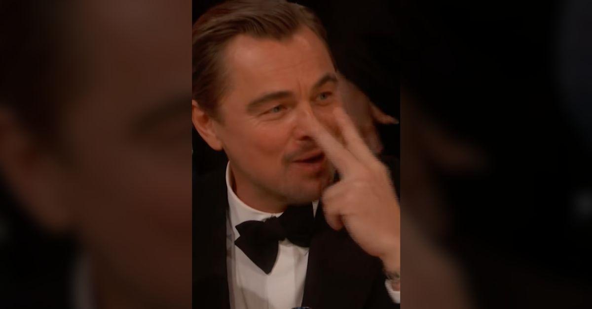 Image of Leonardo DiCaprio was caught on camera animatedly chatting during a commercial break at the 2026 Golden Globes.