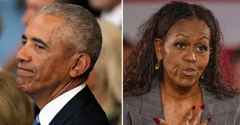 Composite photo of Barack Obama and Michelle Obama