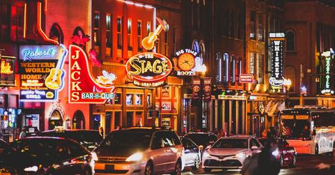 Photo of Broadway in Nashville.