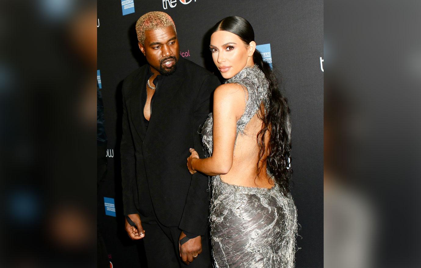 Kim Kardashian Wearing Backless Dress With Kanye