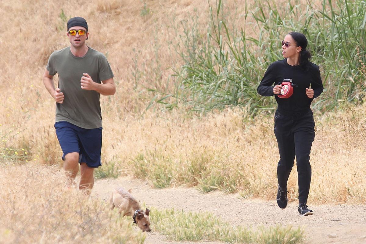 *EXCLUSIVE* Robert Pattinson and FKA Twigs work up a sweat in Malibu