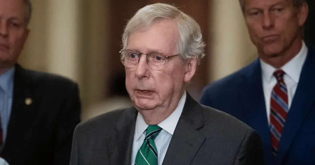 mitch mcconnell concern falls down senate stairs donald trump pick