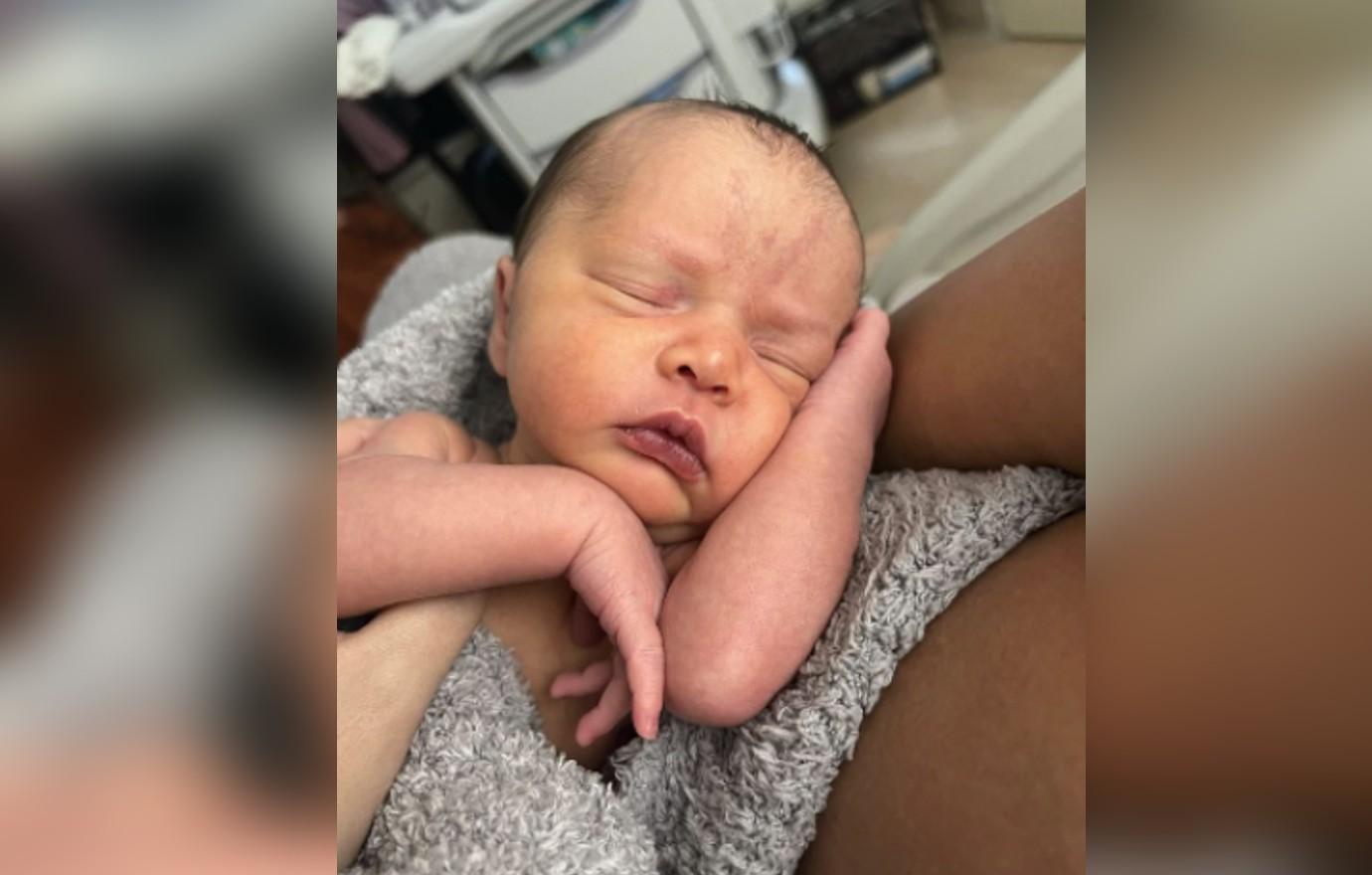 chrissy teigen shares close up photo newborn daughter esti