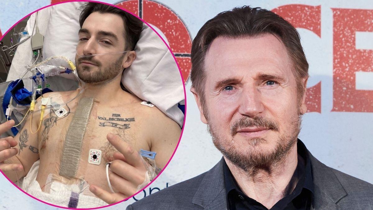 Composite photo of Liam Neeson and his son Daniel.