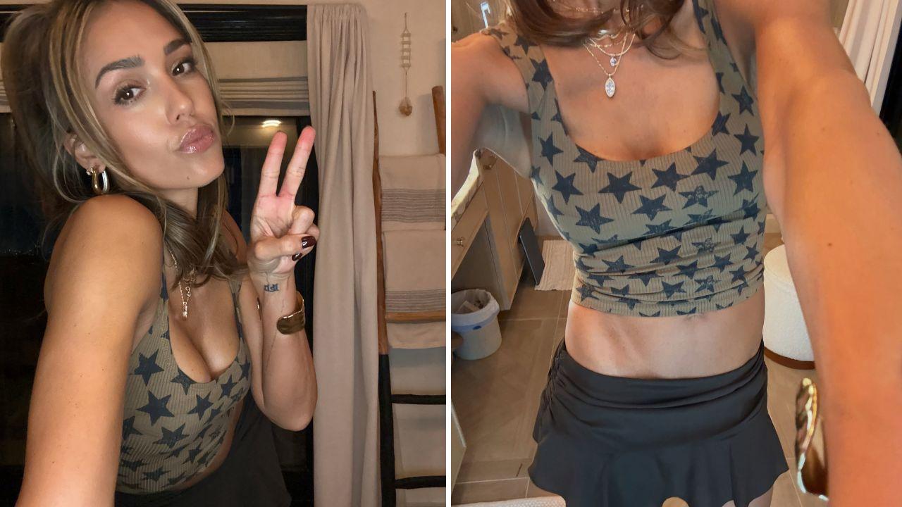 image of The actress revealed that her 15-year-old daughter, Haven, helped choose the throwback look.