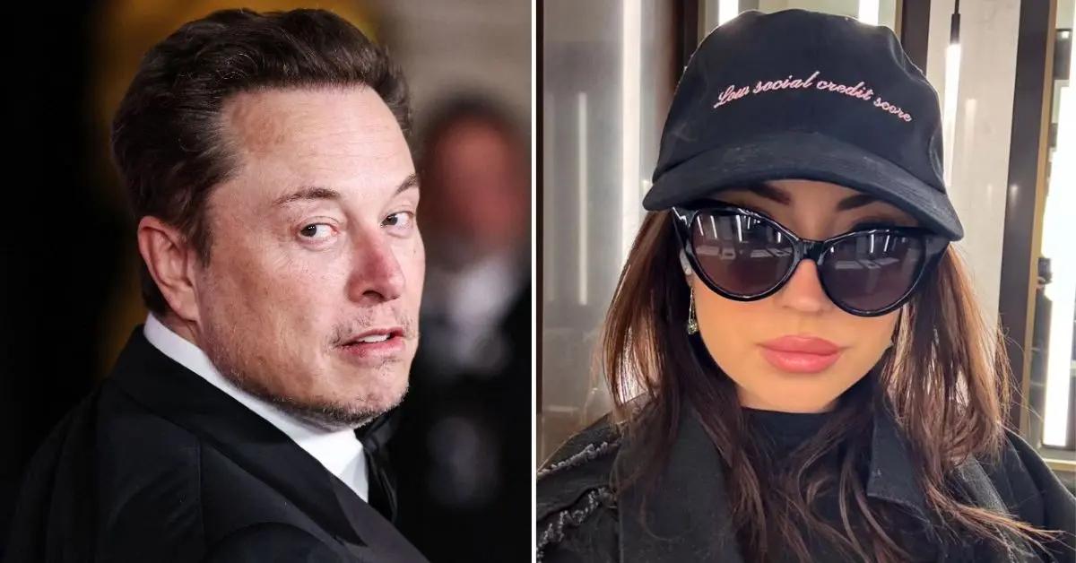 Photo of Elon Musk; picture of Ashley St. Clair.