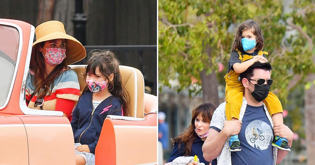 Jonathan Scott, Zooey Deschanel Enjoy Disneyland With Her Kids