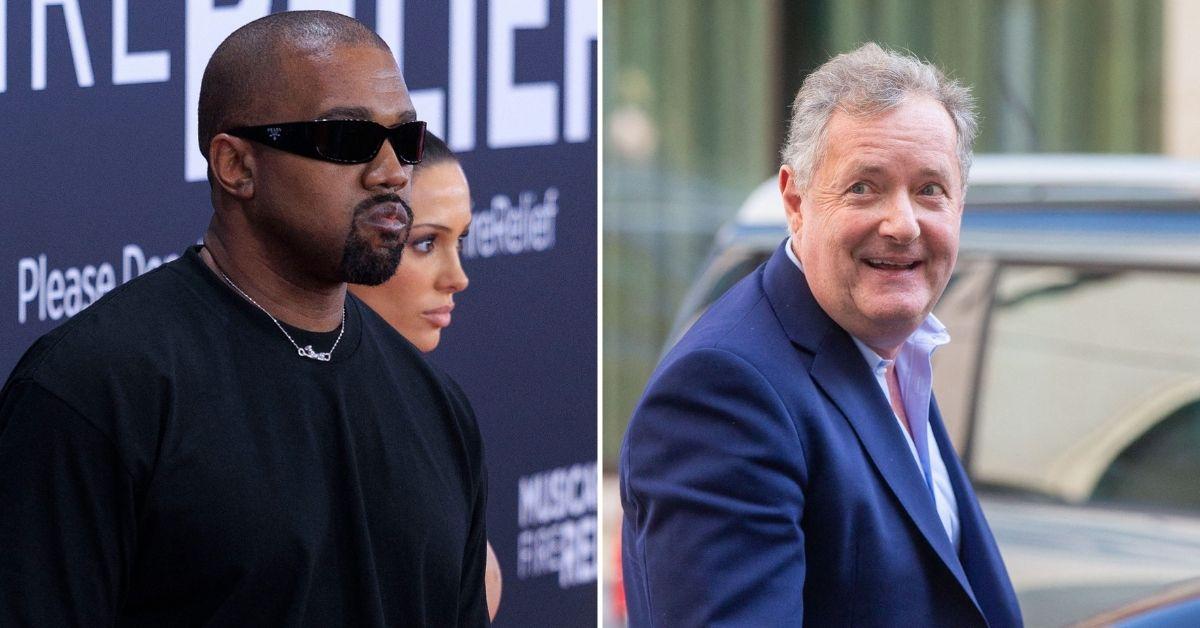 Photo of Kanye West, Piers Morgan. 